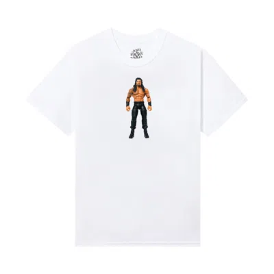 Pre-owned Anti Social Social Club X Wwe Roman Reigns Tee 'white' | Men's Size Xl