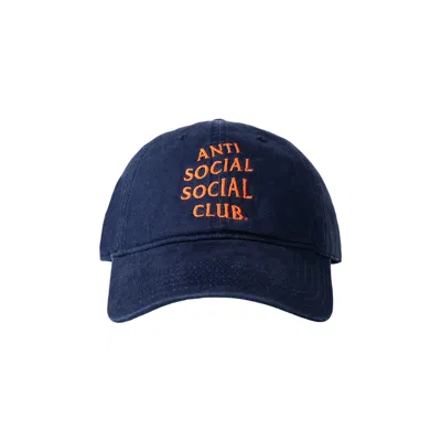 Pre-owned Anti Social Social Club Xl Mind Games Cap 'navy' | Blue | Men's Size Onesize