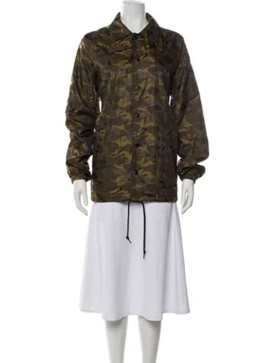 Pre-owned Anti Socialsocial Club Camo Logo Coaches Camouflage Print Parka In Multi