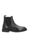 Antica Cuoieria Man Ankle Boots Black Size 8 Leather, Textile Fibers In Black