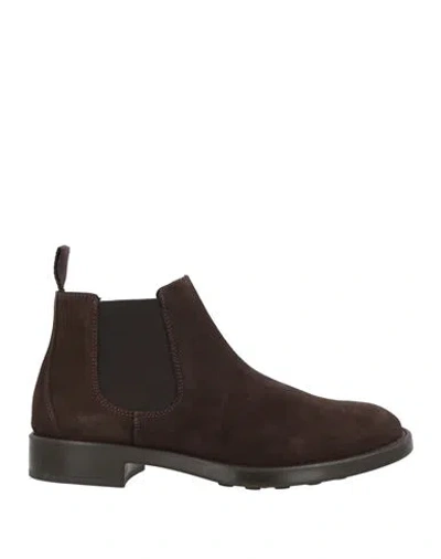 Antica Cuoieria Man Ankle Boots Dark Brown Size 6 Leather