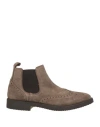 Antica Cuoieria Man Ankle Boots Light Brown Size 12 Leather In Gray