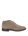 Antica Cuoieria Man Ankle Boots Light Grey Size 11 Leather In Brown