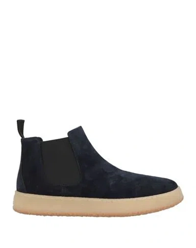 Antica Cuoieria Man Ankle Boots Midnight Blue Size 8 Leather