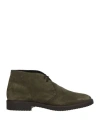 Antica Cuoieria Man Ankle Boots Military Green Size 12 Leather