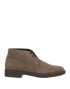 Antica Cuoieria Man Ankle Boots Taupe Size 7 Leather In Animal Print