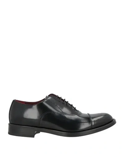 Antica Cuoieria Man Lace-up Shoes Black Size 9 Leather