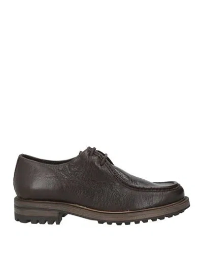 Antica Cuoieria Man Lace-up Shoes Dark Brown Size 7 Leather