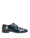 Antica Cuoieria Man Lace-up Shoes Navy Size 7 Leather In Blue