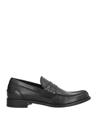 ANTICA CUOIERIA ANTICA CUOIERIA MAN LOAFERS BLACK SIZE 9 LEATHER
