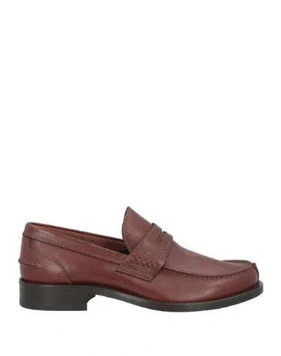 Antica Cuoieria Man Loafers Brown Size 9 Leather
