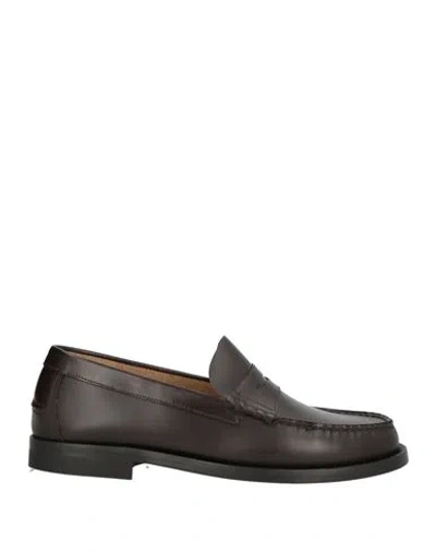 ANTICA CUOIERIA ANTICA CUOIERIA MAN LOAFERS DARK BROWN SIZE 9 LEATHER