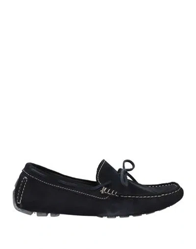Antica Cuoieria Man Loafers Midnight Blue Size 7 Soft Leather In Black