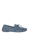 Antica Cuoieria Man Loafers Slate Blue Size 6 Soft Leather