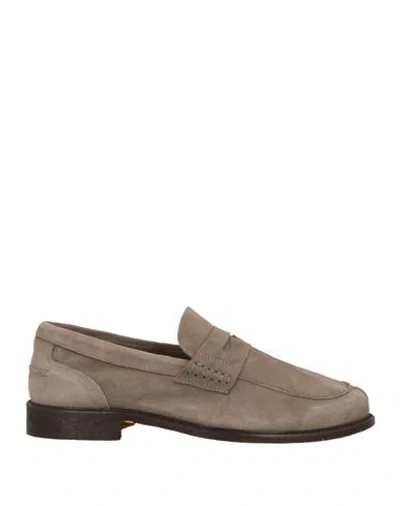Antica Cuoieria Man Loafers Taupe Size 12 Leather In Brown