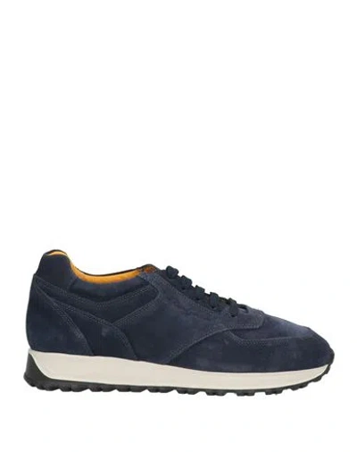 Antica Cuoieria Man Sneakers Midnight Blue Size 7 Leather