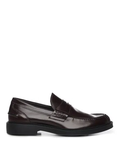 Antica Cuoieria Dover Leather Loafer In Brown