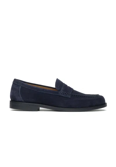 Antica Cuoieria Moccasin Curtain Blue Man