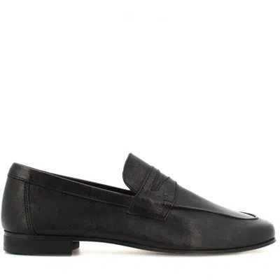 Pre-owned Antica Cuoieria P22us Man Moccasins 20115-v-v07 Vitaly Black