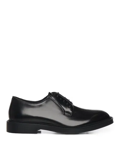 Antica Cuoieria Leather Derby In Black