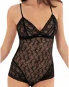 Antigel Atelier Seduction String Bodysuit In Noir In Black