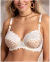 Antigel Boudoir De Filles Crochet Boheme 3 Parts Full Cup Bra In Camel Boheme In Multi