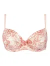 Antigel Boudoir De Filles Douce Extravagance Three Part Seam Bra In Rose In Multi