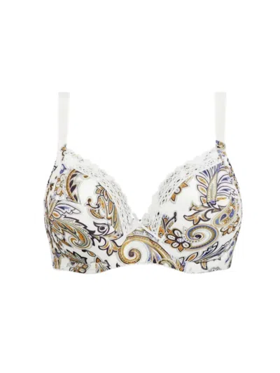 Antigel Boudoir De Filles Evasion Cashmere Three Part Seam Bra In Ocre In Multi
