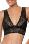 Antigel Boudoir De Filles Graphic Bralette In Black In Black