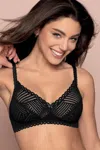 Antigel Boudoir De Filles Nonwire Triangle Bra In Black In Black