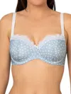 Antigel Boudoir De Filles Pois Sixties Tulip Bra In Bleu In Multi