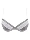 Antigel Boudoir De Filles Vichy Citadine Three Part Seam Bra In Black/white In Multi