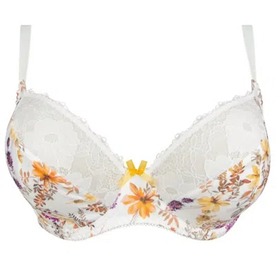 Antigel Boudoir De Filles Women's Jardin Delice 3/4 Cup Bra In Yellow/purple In Multi
