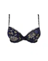 Antigel Boudoir De Filles Women's Magie Nature Padded Bra In Navy/tan In Multi