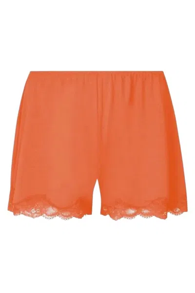 Antigel Boudoir De Filles Women's Simply Perfect Sleep Shorts In Orange Safrane In Multi