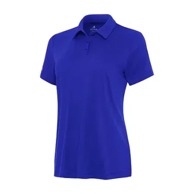Antigua 2024 Blank Essentials Womens Golf Short Sleeve Polo Shirt In Blue