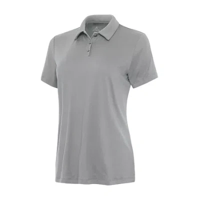 Antigua 2024 Blank Essentials Womens Golf Short Sleeve Polo Shirt In Gray
