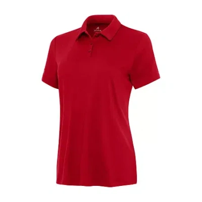 Antigua 2024 Blank Essentials Womens Golf Short Sleeve Polo Shirt In Red