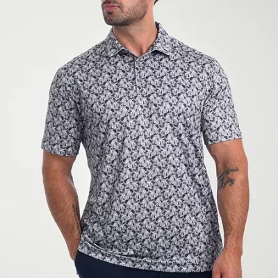 Antigua Aruba Mens Regular Fit Short Sleeve Polo Shirt In Blue