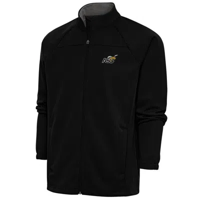 Antigua Black Alabama State Hornets Links Full-zip Golf Jacket