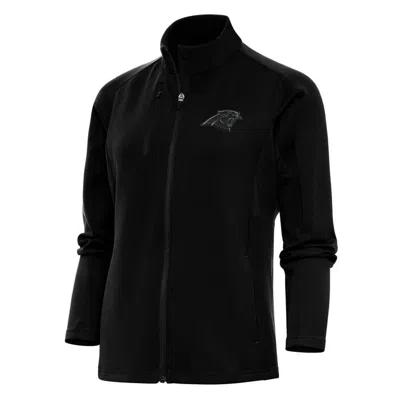 Antigua Black Carolina Panthers Tonal Logo Generation Full-zip Jacket