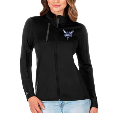Antigua Black Charlotte Hornets Generation Full-zip Jacket