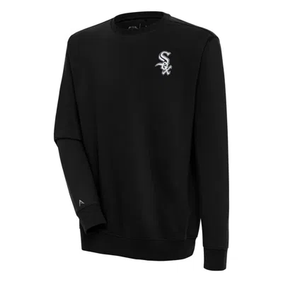 Antigua Black Chicago White Sox Victory Pullover Sweatshirt