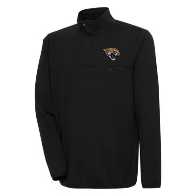 Antigua Black Jacksonville Jaguars Streamer Quarter-snap Pullover Jacket