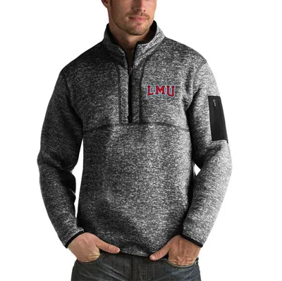 Antigua Black Loyola Marymount Lions Fortune Half-zip Pullover Jacket