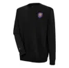 ANTIGUA ANTIGUA BLACK ORLANDO CITY SC VICTORY PULLOVER SWEATSHIRT