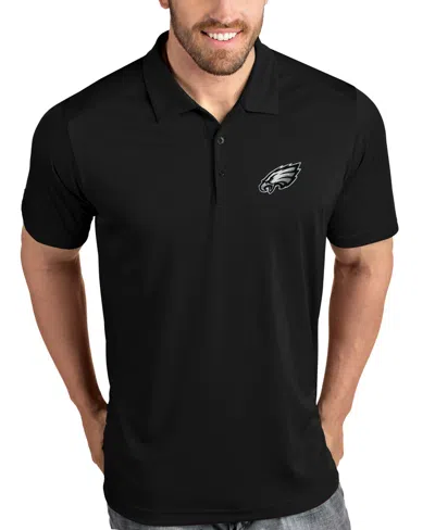 Antigua Black Philadelphia Eagles Tribute Polo Shirt In Multi
