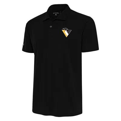 Antigua Black Pittsburgh Penguins Special Edition 2.0 Tribute Polo