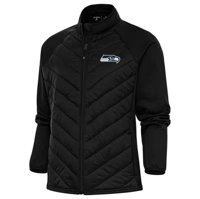 Antigua Black Seattle Seahawks Altitude Full-zip Jacket