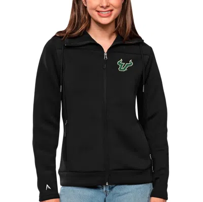 Antigua Black South Florida Bulls Protect Full-zip Jacket